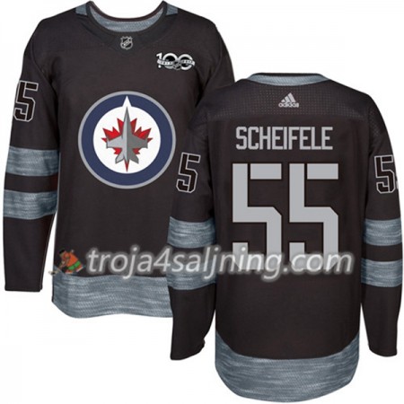 Winnipeg Jets tröja Mark Scheifele 55 1917-2017 100th Anniversary Adidas Svart Authentic - NHL Tröjor Herr